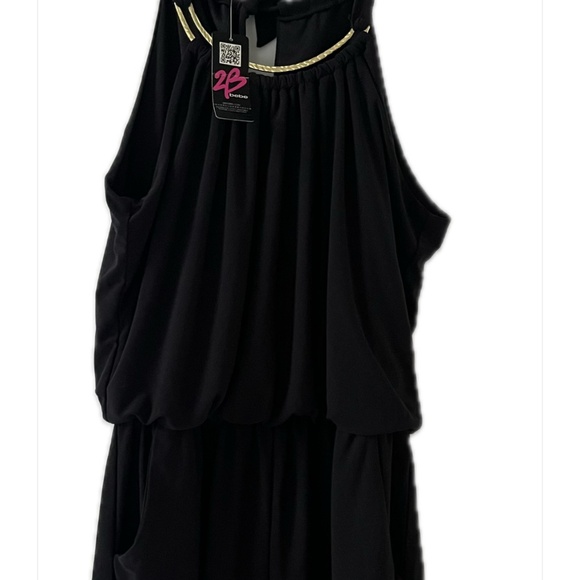 2B BEBE Romper Black / Gold Hardware Size XS - Picture 1 of 3